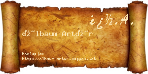 Ölbaum Artúr névjegykártya
